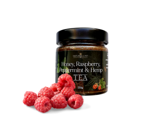 Honey, raspberry, peppermint, and hemp tea 250g>
